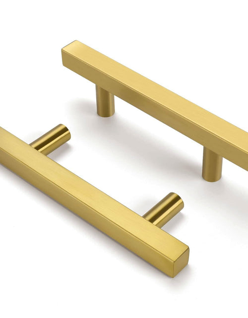 Load image into Gallery viewer, goldenwarm Brushed Brass Cabinet Pulls Gold 3in Drawer Handles 6 Pack
