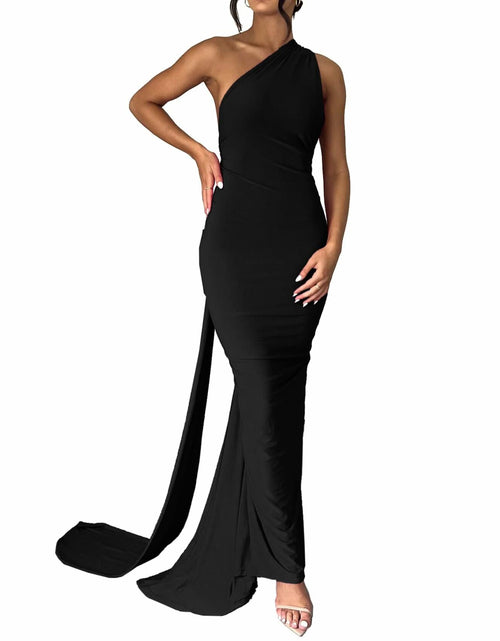 Load image into Gallery viewer, Women's Sexy Open Back Bodycon Maxi Dress Sleeveless Black Size S
