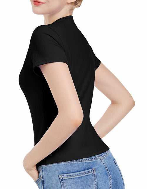 Load image into Gallery viewer, Pnosnesy Women's Slim Fit Casual Short Sleeve T-Shirt Size M
