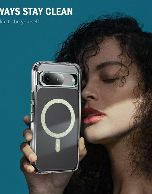 Load image into Gallery viewer, Coccoee Google Pixel 8A Case Magnetic Slim Shockproof Light Green Cover

