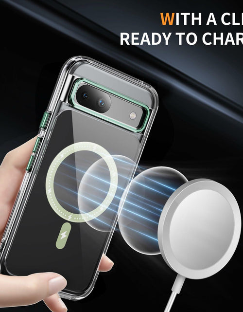 Load image into Gallery viewer, Coccoee Google Pixel 8A Case Magnetic Slim Shockproof Light Green Cover
