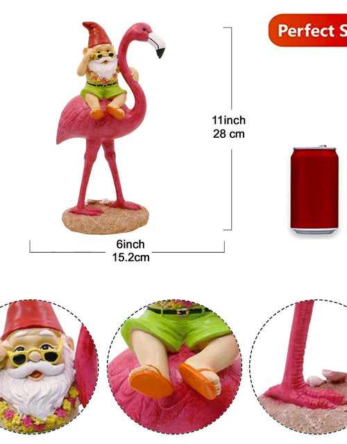 Load image into Gallery viewer, Goodeco Gnome and Flamingo Garden Statue - 6 * 11 Inch (Lady)
