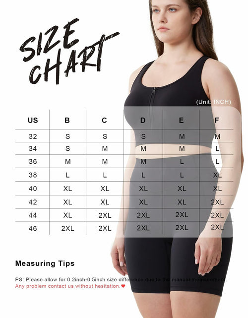 Load image into Gallery viewer, POSHDIVAH Nursing Bra Front Zip Padded Maternity Sports Tank Top Black Size M
