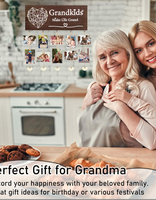 Load image into Gallery viewer, Gaoikerr Grandma's Brag Board Picture Frame Gift Black Grandkids Display
