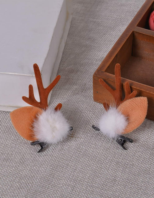 Load image into Gallery viewer, Christmas Reindeer Antlers Headband Pine Cone Hair Accessories Festive
