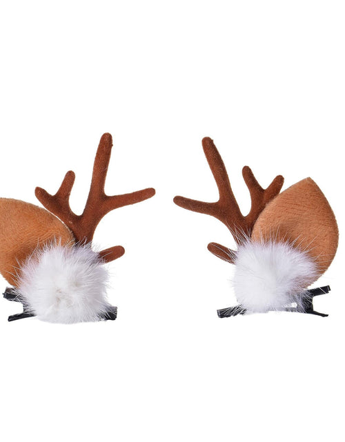 Load image into Gallery viewer, Christmas Reindeer Antlers Headband Pine Cone Hair Accessories Festive
