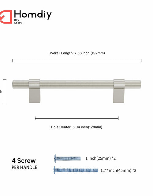 Load image into Gallery viewer, homdiy Brushed Nickel Cabinet Handles 76mm 15 Pack Silver Hardware Pulls
