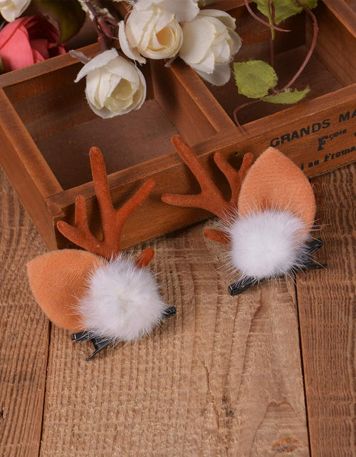 Load image into Gallery viewer, Christmas Reindeer Antlers Headband Pine Cone Hair Accessories Festive
