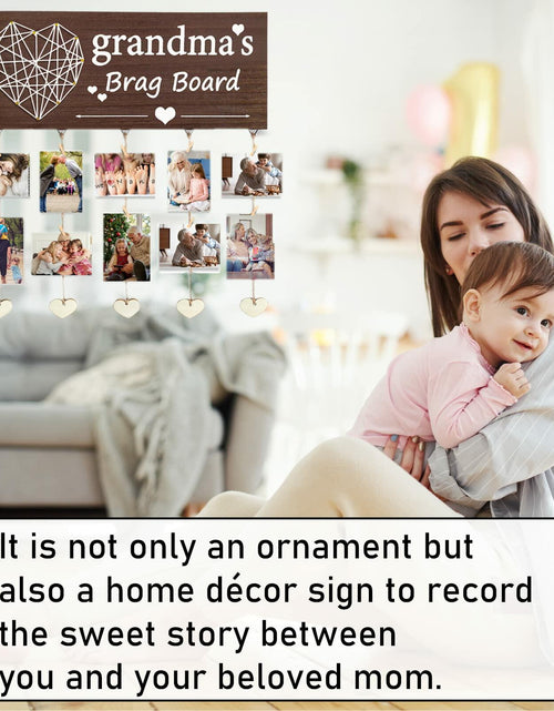 Load image into Gallery viewer, Gaoikerr Grandma's Brag Board Picture Frame Gift Black Grandkids Display

