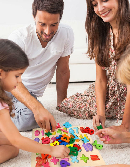 Load image into Gallery viewer, LovesTown Montessori Wooden Number &amp; Shape Puzzles Kids Educational Toy
