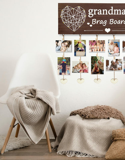 Load image into Gallery viewer, Gaoikerr Grandma's Brag Board Picture Frame Gift Black Grandkids Display
