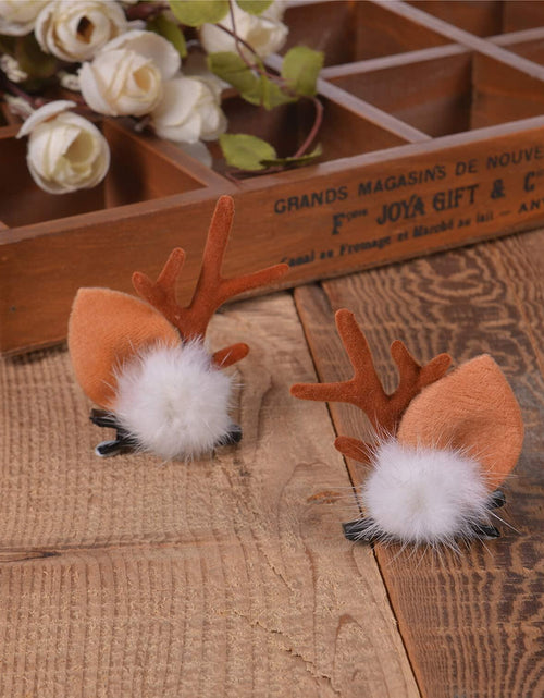 Load image into Gallery viewer, Christmas Reindeer Antlers Headband Pine Cone Hair Accessories Festive
