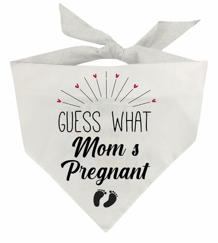 Guess Pregnancy Announcement Dog Bandana Christmas Pet Accessory