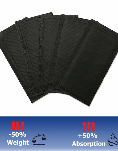 Load image into Gallery viewer, Ubierta Black Plastic Meat Trays with Absorbent Pads 8x5x1.3in 10 Sets
