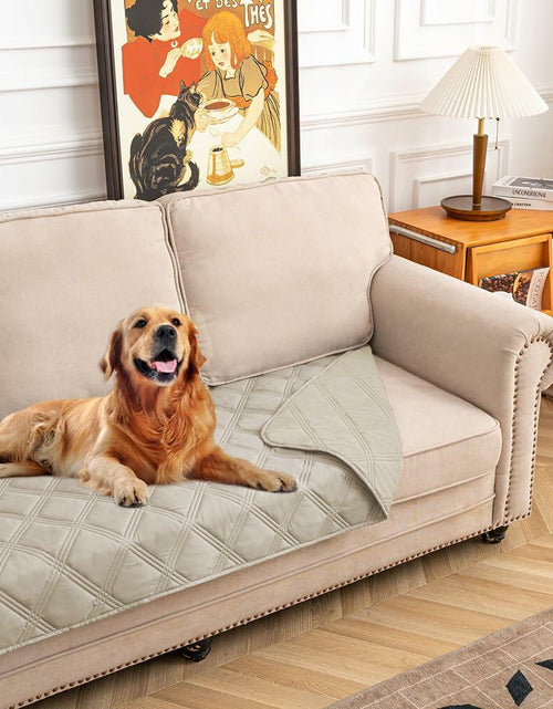 Load image into Gallery viewer, Waterproof Reversible Dog Blanket Leakproof 30x70 Brown Khaki Size 30x70
