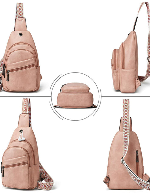 Load image into Gallery viewer, Shrrie Small Sling Fanny Pack Crossbody Chest Bag Travel Black
