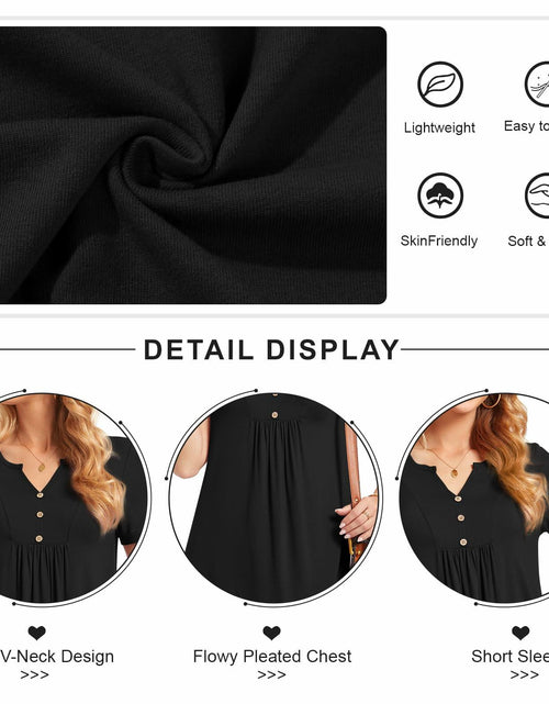 Load image into Gallery viewer, CATHY Womens Henley Tunic Top V Neck Button Wine Red Size XL
