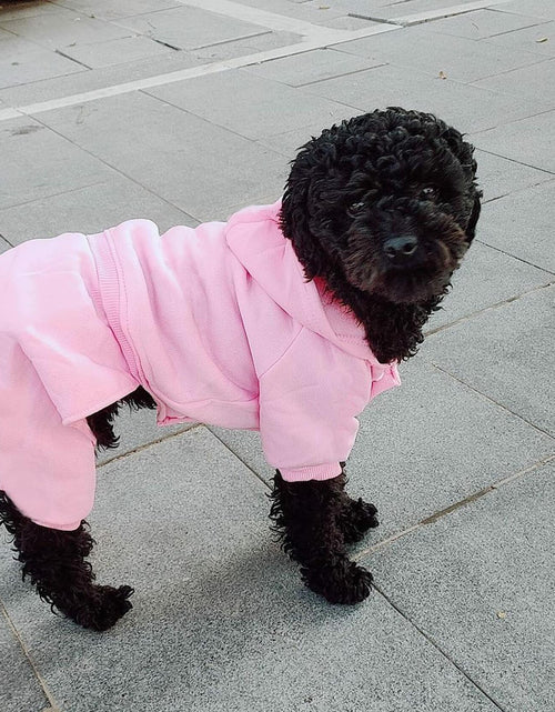 Load image into Gallery viewer, LifeWheel Pet Hoodie Fleece Jumpsuit Winter Warm Cotton Black + Pink Size S M L
