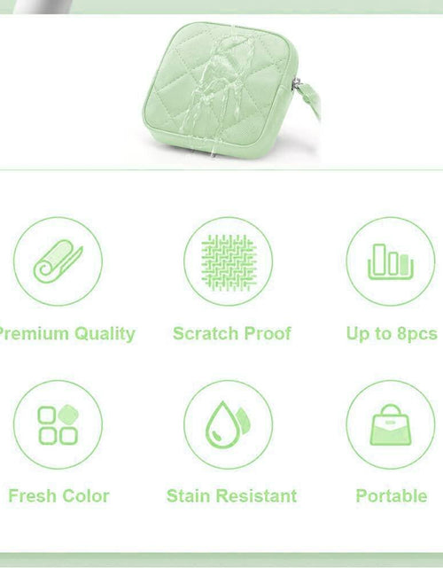 Load image into Gallery viewer, iMotion Menstrual Cup &amp; Sanitary Napkin Storage Bag Green Portable Pouch
