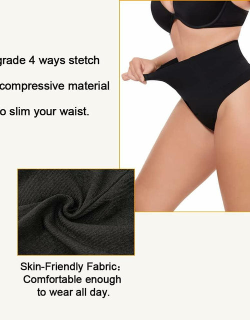 Load image into Gallery viewer, Tummy Control Seamless Thong Shapewear Mid Waist Butt Lifter Black Size XL
