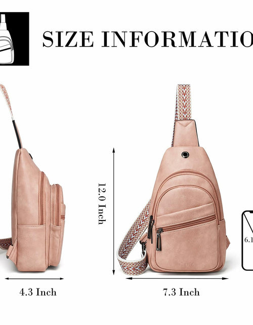 Load image into Gallery viewer, Shrrie Small Sling Fanny Pack Crossbody Chest Bag Travel Black
