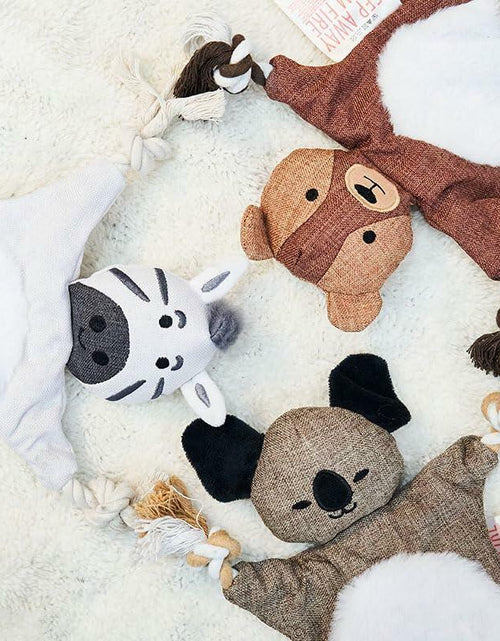 Load image into Gallery viewer, Their World Durable Interactive Dog Rope Toy Zebra Koala Bear
