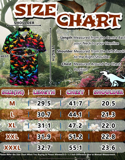 Load image into Gallery viewer, GADZILLE Mens Dinosaur Tie Dye Button Down Shirt Rainbow Size XXL
