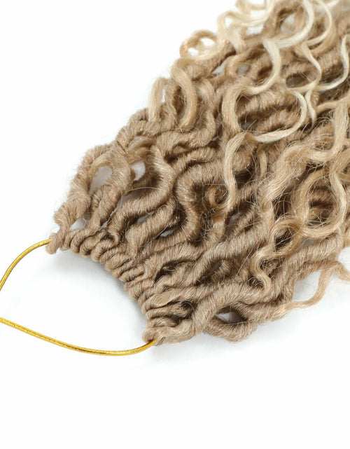 Load image into Gallery viewer, Goddess Locs Crochet Hair 12 Inch 8 Packs River Faux Locs 27/613# Size 12in
