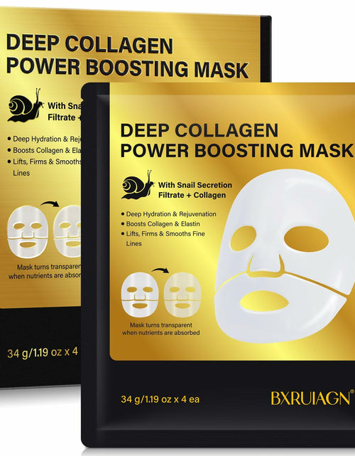 Load image into Gallery viewer, BestBy01/28 BXRUIAGN Snail Mucin Face Mask 96 Hydrogel Korean Skin Care 4pcs

