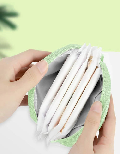 Load image into Gallery viewer, iMotion Menstrual Cup &amp; Sanitary Napkin Storage Bag Green Portable Pouch

