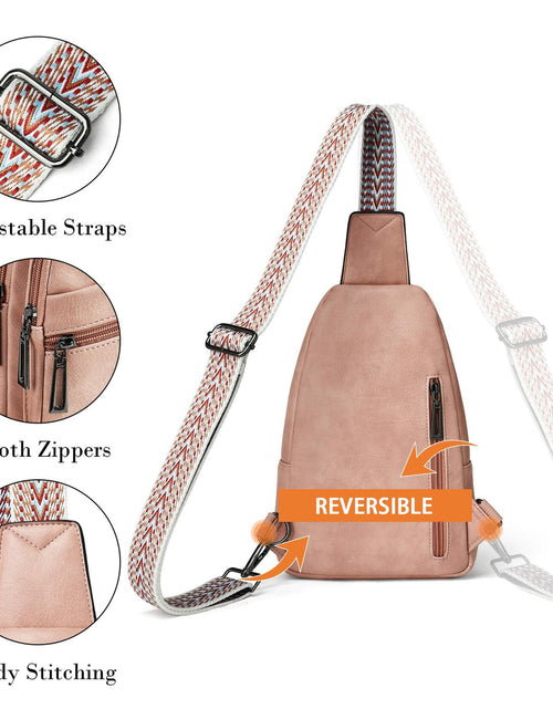 Load image into Gallery viewer, Shrrie Small Sling Fanny Pack Crossbody Chest Bag Travel Black
