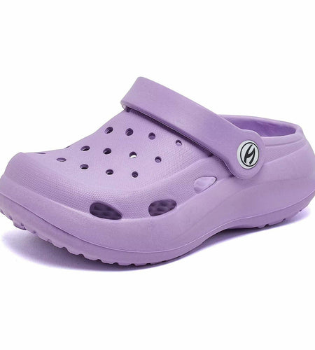 WOUEOI Toddler Garden Shoes Cartoon Slides Sandals Clogs Light Purple Size 8