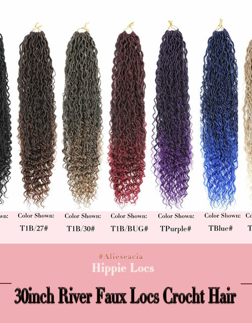 Load image into Gallery viewer, Goddess Locs Crochet Hair 12 Inch 8 Packs River Faux Locs 27/613# Size 12in
