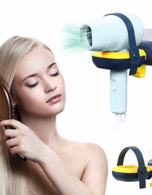 Load image into Gallery viewer, RAUWIZX Wall Mounted Hair Dryer Rack Adjustable 360° Rotating Holder
