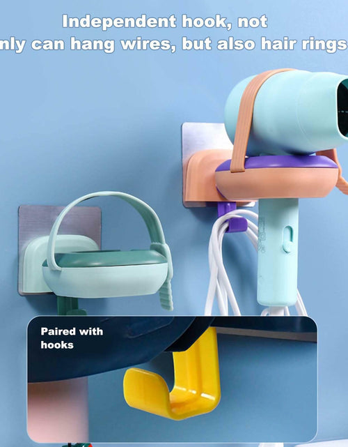 Load image into Gallery viewer, RAUWIZX Wall Mounted Hair Dryer Rack Adjustable 360° Rotating Holder
