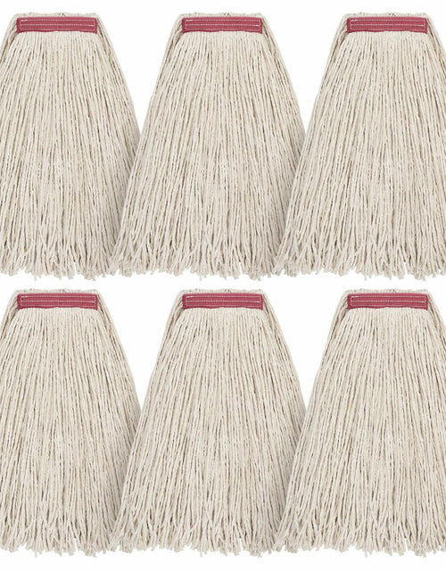 Load image into Gallery viewer, Matthew Cleaning 20oz Cotton Floor Mop Refill 6Pack White Heavy Duty
