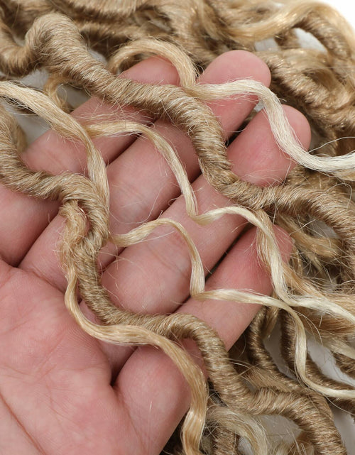 Load image into Gallery viewer, Goddess Locs Crochet Hair 12 Inch 8 Packs River Faux Locs 27/613# Size 12in
