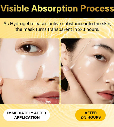 BestBy01/28 BXRUIAGN Snail Mucin Face Mask 96 Hydrogel Korean Skin Care 4pcs