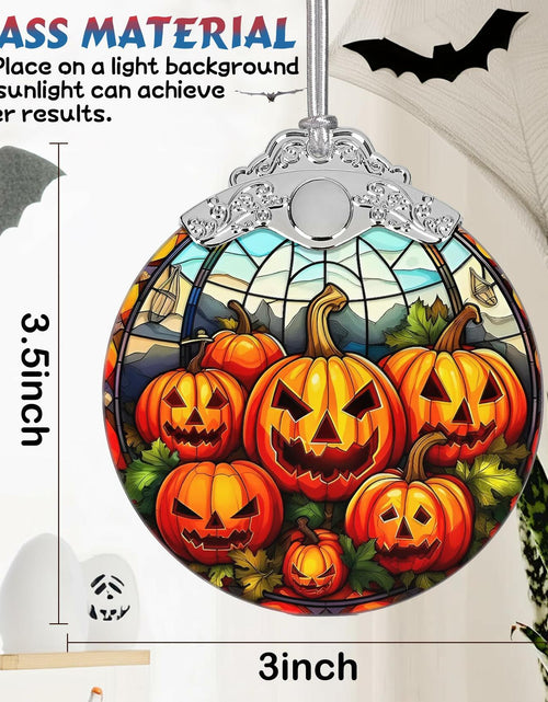 Load image into Gallery viewer, Pumpkin Family Stained Glass Christmas Ornament Holiday Decoration
