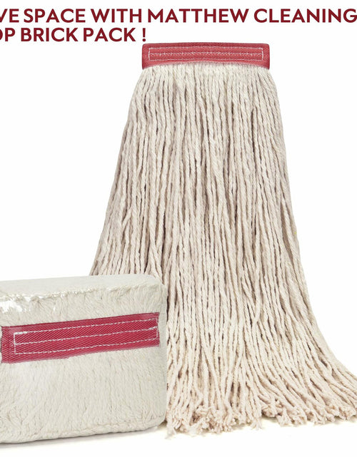 Load image into Gallery viewer, Matthew Cleaning 20oz Cotton Floor Mop Refill 6Pack White Heavy Duty
