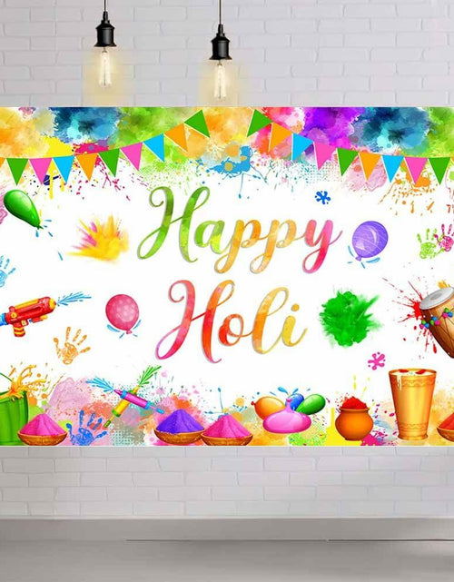 Load image into Gallery viewer, MEHOFOND Happy Holi Backdrop Festival Party Decorations 7x5ft

