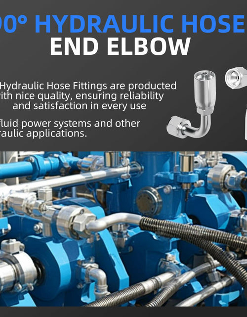 Load image into Gallery viewer, 10 pcs Hydraulic 5/16" Hose x 3/4" JIC 37° Female 90° Elbow Fittings
