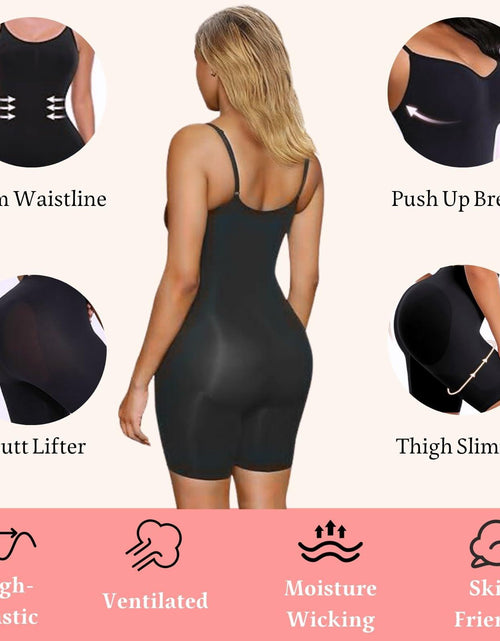 Load image into Gallery viewer, Reatowrol Seamless Tummy Control Bodysuit Body Shaper Black Size S
