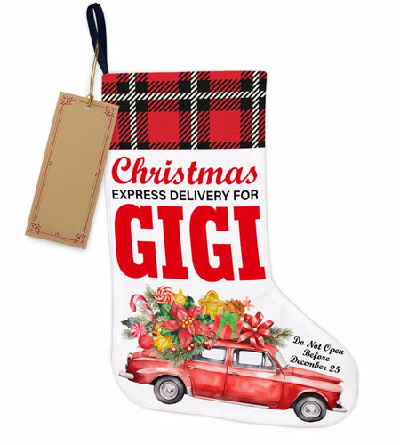 TSUYAWU Gigi Christmas Stocking Holiday Decoration 18x12 Inch