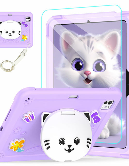 Load image into Gallery viewer, TOMORRY iPad Pro 11 Inch Case 2024 M4 5th Gen Purple with Screen Protector
