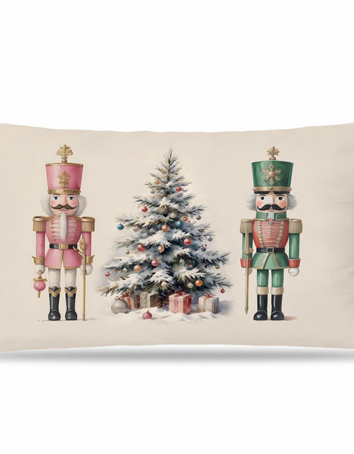 Load image into Gallery viewer, LUKIPOM Christmas Tree Lumbar Pillow Cover 20x12 Green 1 Count
