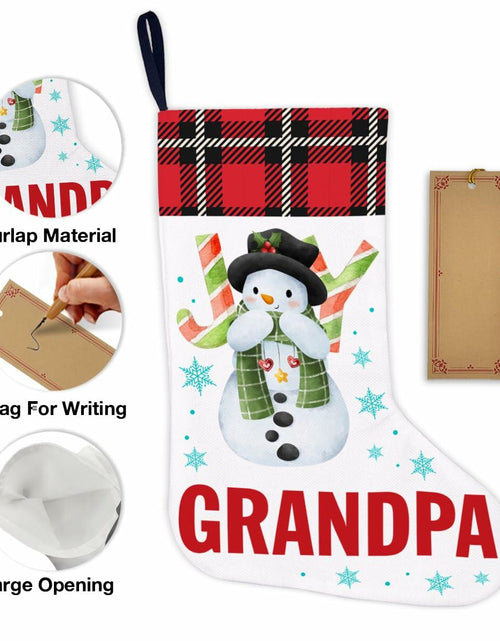 Load image into Gallery viewer, TSUYAWU Grandpa Christmas Stocking Holiday Decoration 18x12 Inch
