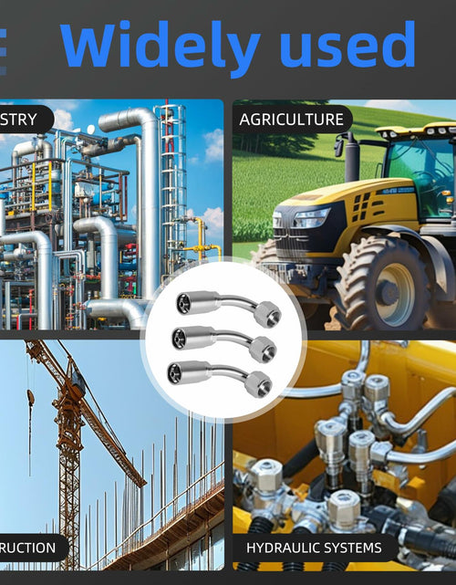 Load image into Gallery viewer, 10 pcs Hydraulic 5/16" Hose x 3/4" JIC 37° Female 90° Elbow Fittings
