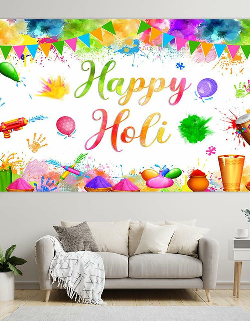 Load image into Gallery viewer, MEHOFOND Happy Holi Backdrop Festival Party Decorations 7x5ft
