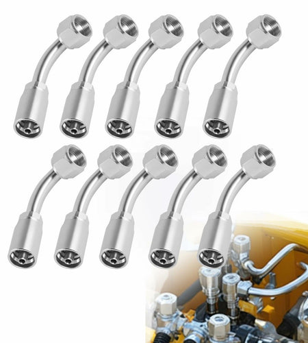 10 pcs Hydraulic 5/16" Hose x 3/4" JIC 37° Female 90° Elbow Fittings